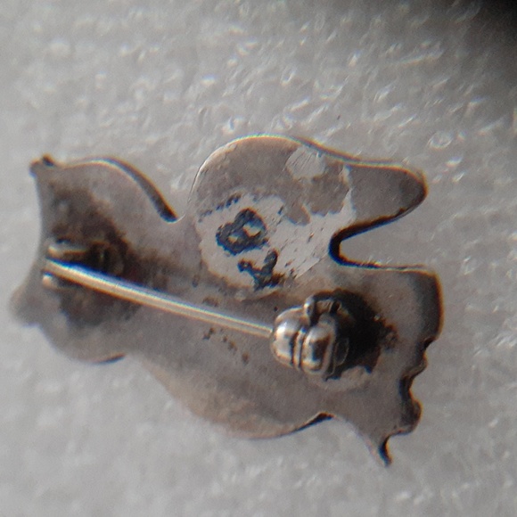 Sterling Abalone Alpaca Mexico brooches/pin lot of 3 - Picture 5 of 8